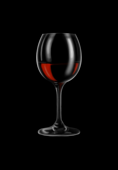 Still Life black design drawing glass illustration procreate red stilllife ui wine