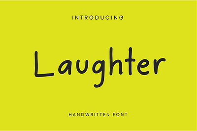 Laughter Handwritten Font book branding cover design food graphic design handwritten logo novel pack packaging typography ui