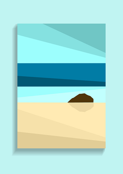 Background Design art beach blue brown design designing illustration procreate square ui