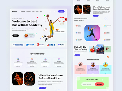 Basketball Landing Page Ui product ui ux web website