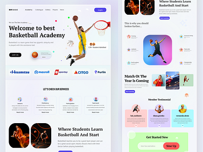 Basketball Landing Page Ui product ui ux web website