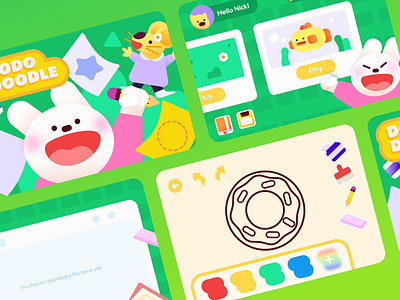 DODO DOODLE - Education Games for Kids design doodle educationgame figma games illustration ui