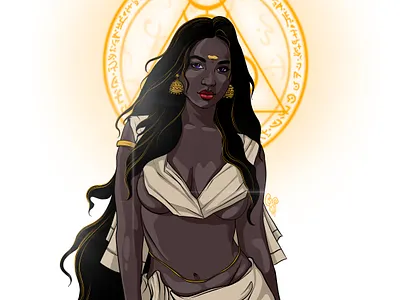 Yakshi attitude attitudeillustration characterdesign ghost goddess illustration illustrationart illustrator mythology procreate