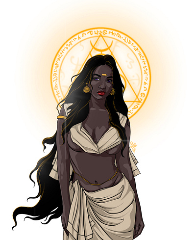 Yakshi attitude attitudeillustration characterdesign ghost goddess illustration illustrationart illustrator mythology procreate