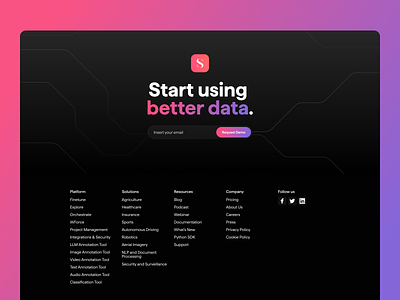 Footer 3d footer ui webdesign website