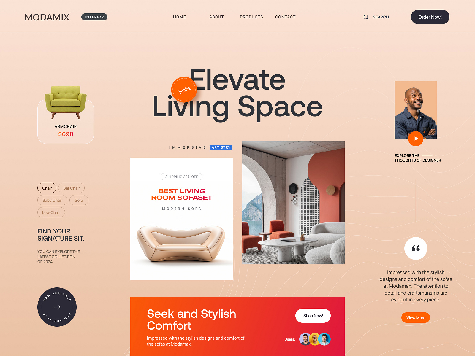 Sofa Selling & Interior Website by Dipanjan Karmakar on Dribbble