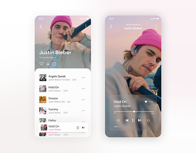 Music Player #DailyUI09 app daily ui design diseño ux justin bieber music music app music player playlist reproducer ui ux