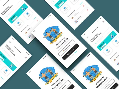 Gym Training App UI app apps design graphic design gym logo mobile typography ui uidesign vector
