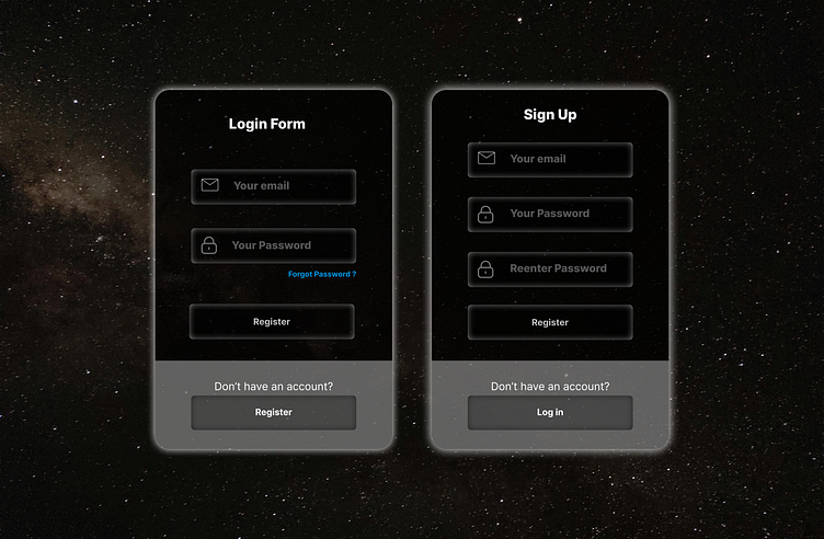 Login and Signup form ux/ui design by Qamar Jafari on Dribbble