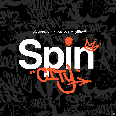 Spin City GDC Afterpart Event Branding branding graphic design logo