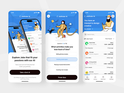 Jobfinder AI - Job Finder App with AI app design career careers app design hiring indeed job job finder app job listing job portal job street jobseeker mobile recruitment saas ui ux work