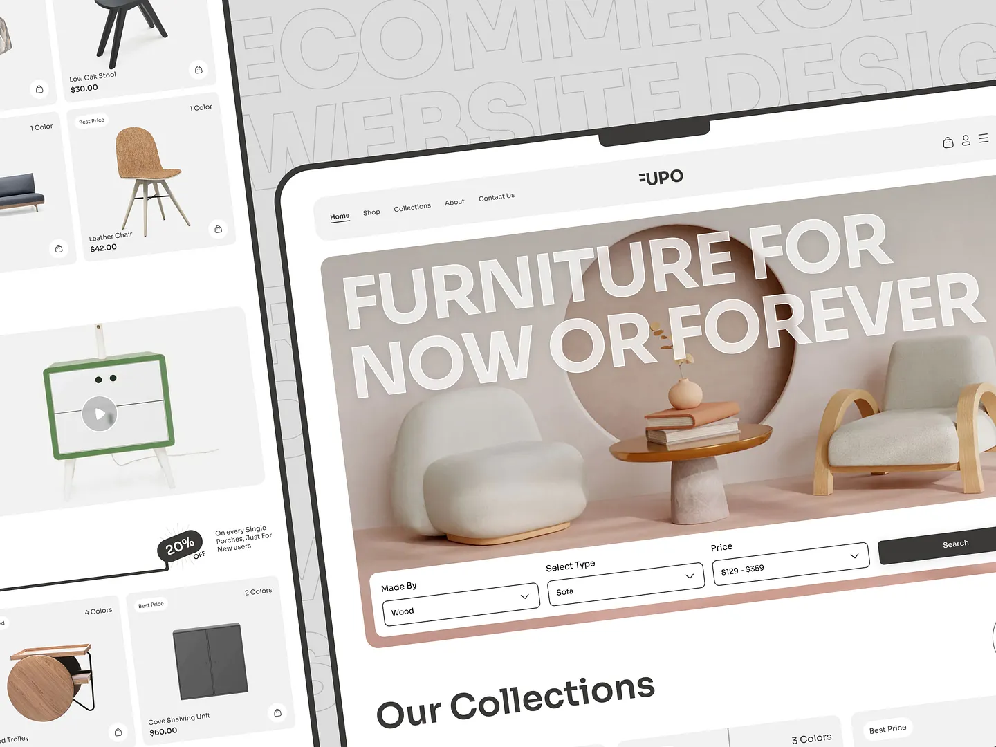 Modern Furniture Website Design for eCommerce Success