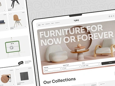 Furniture eCommerce Website Design chair e commerce furniture website ecommerce ecommerce landing page furniture furniture landingpage furniture store homedecor furniture store interior shopify shopify store shopify theme sofa web ui