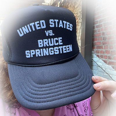 United States VS Bruce Springsteen Hat design illustration