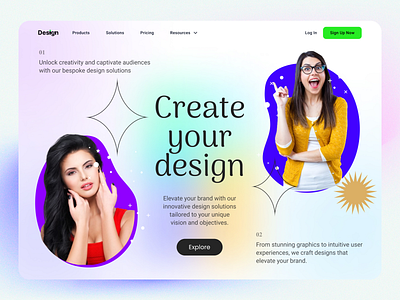 Design Agency Website Design agency branding color colorful figma figma design homepage landing page design logo ui uiux uiux designer webapp website design