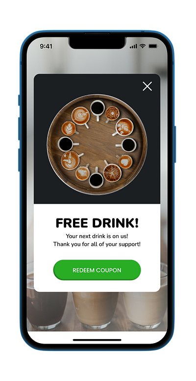 Coupon Redeem daily ui