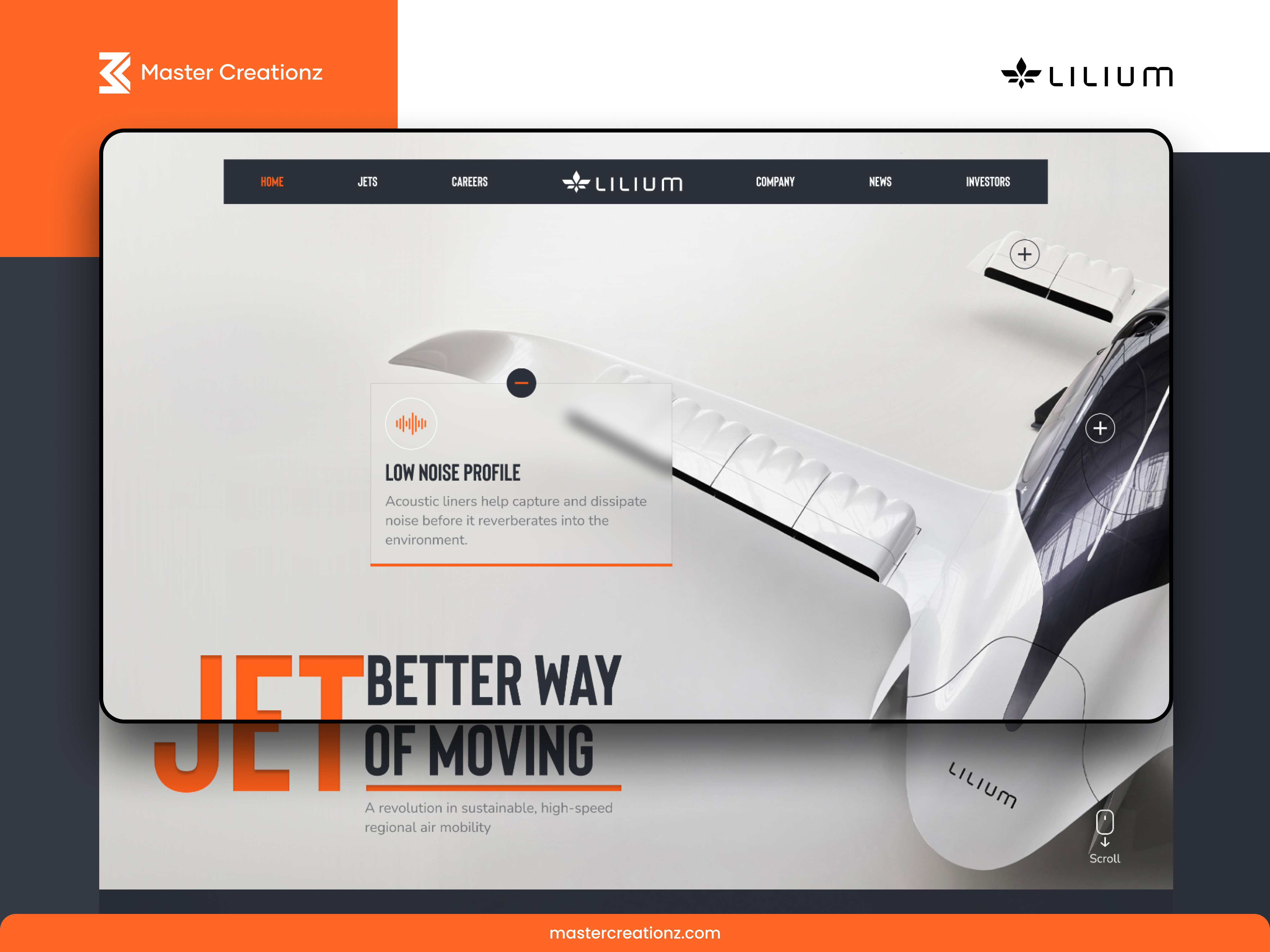 Lilium Air Mobility - Website Design creative dailyui homepage landing page lilium minimalism minimalist modern presentation ui uiux userinterface web web design website design website redesign