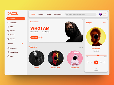 Music Streaming Web App 2023 2024 3d animation anime app asthetic branding design desktop dribbble graphic design illustration logo minimal motion graphics music new trending ui