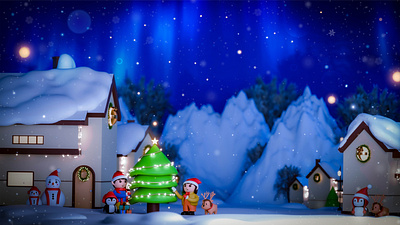 Christmas 3d 3d blender illustration branding dribbble graphic design