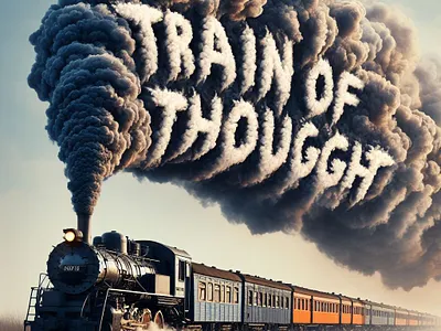 "I lost my train of thought" ai dall e design illustration office humor open ai visual design
