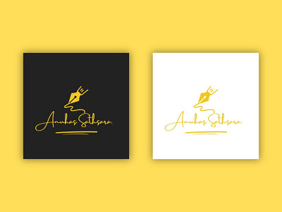 Handwritten Style Name Logo Design custom typography