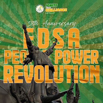 Edsa People Power Revolution graphic design