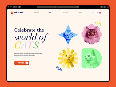 A Purrfect UI Palette branding cat cats design graphic design illustration logo pets store ui ux web website whisker