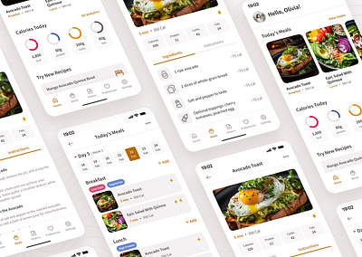 Meal Planner App app design figma meal planner product design ui design ux design