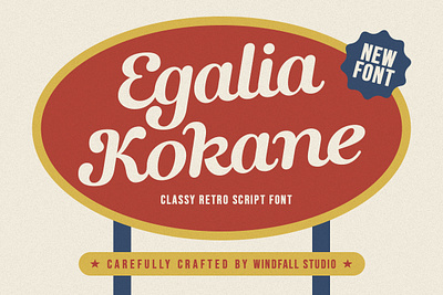 Egalia Kokane - Classy Retro bran branding design energetic font graphic design logo logo font psychedelic font typeface typography