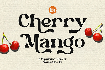 Cherry Mango - Playful Serif branding design elegant energetic font graphic design groovy font lively logo font psychedelic font retro design typeface typography