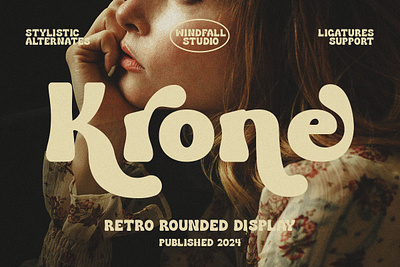 Krone - Retro Rounded branding font fun graphic design typeface typography