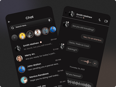 Chat Application UI Design app design application chat app chat application mobile app mobile app design ui ui ux ux