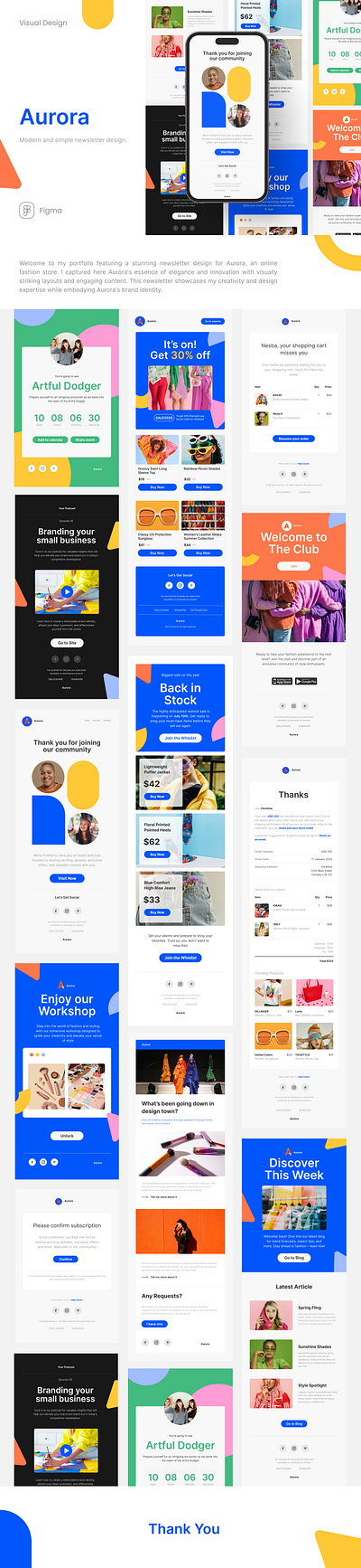 Email and Newsletter Design brand identity branding email marketing email template fashion brand newsletter figma newsletter graphic design logo design newsletter newsletter design ui uiux visual design visual identity
