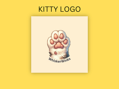 Simple CAT's Logo Design whimsical whiskers