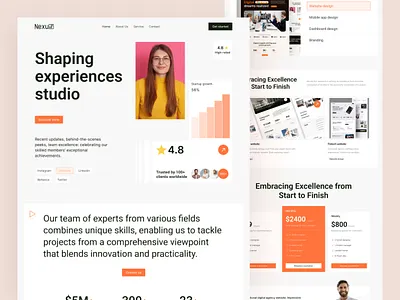 Nexus - Digital Agency Landing Page branding clean creative creative agency landing page design digital digital agency digital agency landing page digital agency website popular ui uiux ux visual web website website design