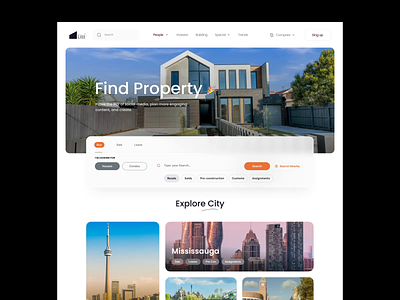 Real estate web ui (listo) 3d filter interface investment layout map minimal property real estate real estate agent saas trending typography ui ux visual web webflow website