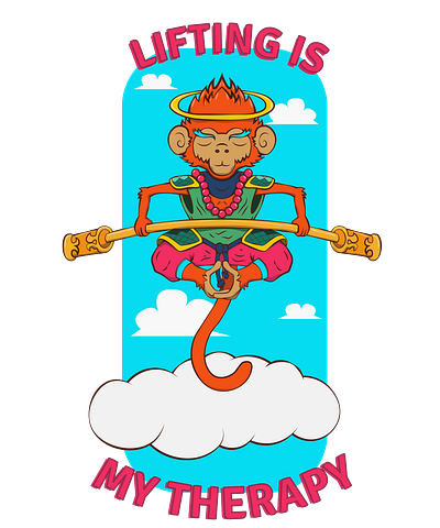 Monkey King Lifting . adobe illustrator adobe photoshop cartoon illustration vector