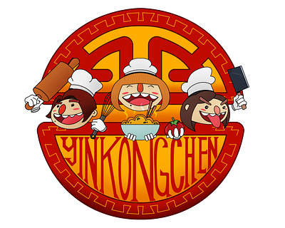 Yinkongchen Logo adobe illustrator branding chinese dining food illustration illustrator logo photoshop restaurant vector