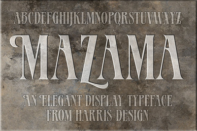 Mazama Regular all caps decorative display elegant mazama