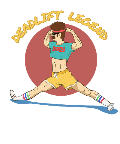 Deadlift Legend 80s adobe illustrator design funny illustration illustrator logo photoshop quirky retro t shirt t shirt design vector vintage