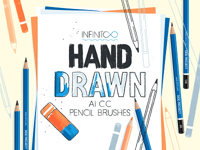 Infinito pencil brushes for AI adobe illustrator brushes art brushes crayon brushes design resources drawing brushes hand drawn hand drawn brushes illustration illustrator brushes infinito brushes pencil brushes pencils side project