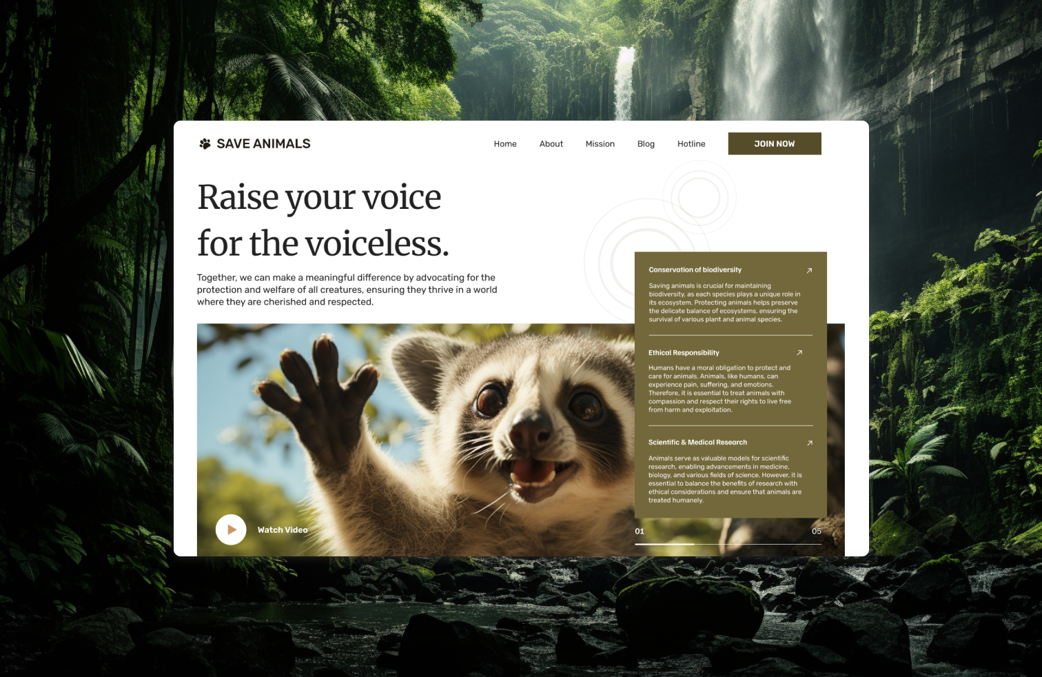 Animal Website UI Design animals banner daily ui design download elephants figma free header life monkey save animals save planet shark template uikit website website header wildlife zoo