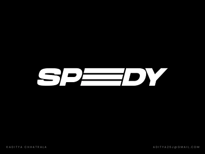 SPEEDY logotype design, wordmark, speed logo design best top brand icon mark brand identity branding clever creative unique fast logo logo design logo designer logotype minimal negative space quick rapid smart speed speed logo speedy wordmark