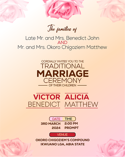 WEDDING INVITATION colors coreldraw flyer graphic design invitation design nigeria social media wedding