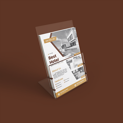 Moern gold brown hotel flyer banner design discount flyer flyer hotel flyer promo flyer template hotel flyer promo sale shopify shopify banner