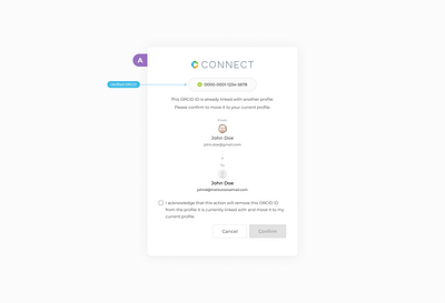 Transfer to profile product design ux design