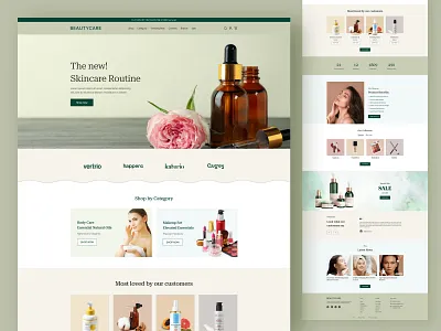 Skincare & Cosmetic Website Design✨ beauty beauty clinic beauty product branding cosmetics cosmetics website graphic design motion graphics skin care skin care website skincare products ui uiux user interface web design website website design