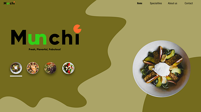 Munchi Landing page branding graphic design ui
