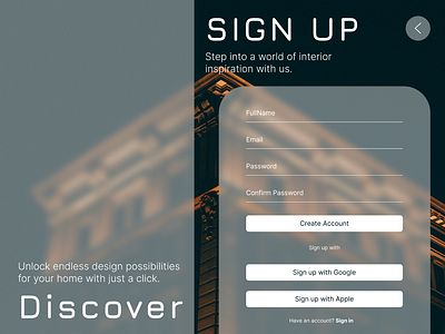 Sign up page buttons colors daily ui sign up typography ui design ux design web design