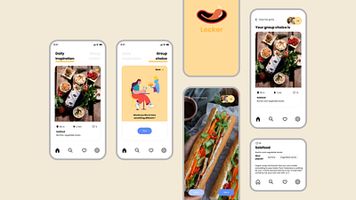 Lecker App choosing app concept food app mobile ui ui wireframing